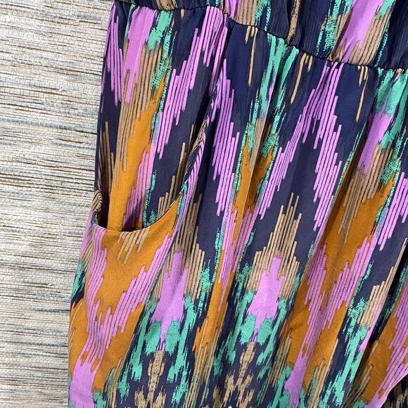 G.L.A.M. Racerback Dress – Medium – Bold Ikat Print, Rayon, Deep Pockets - Picture 6 of 8